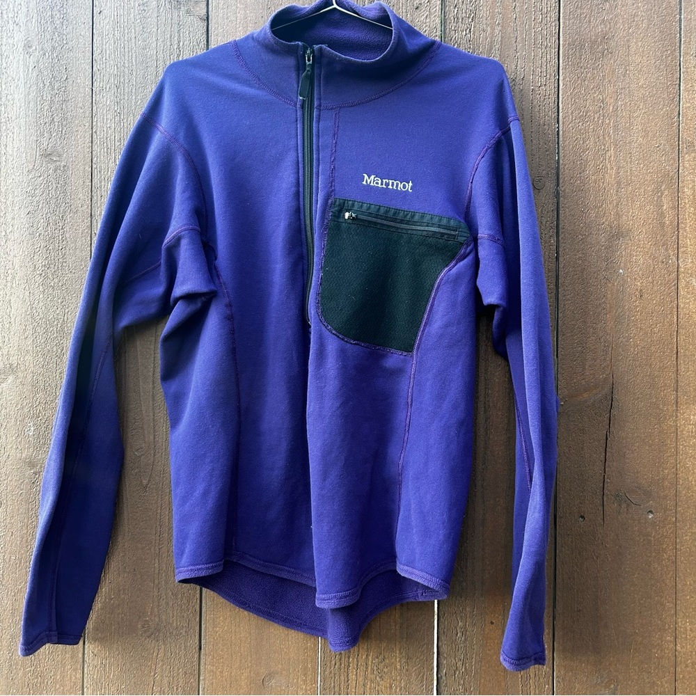 MARMOT purple fleece layer size medium